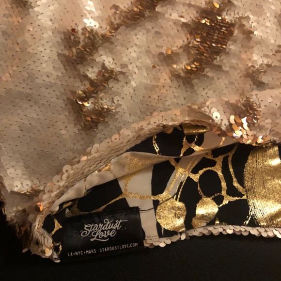 Stardust Love Sequin hoodie Infinity Scarf reversible - Picture 4 of 7